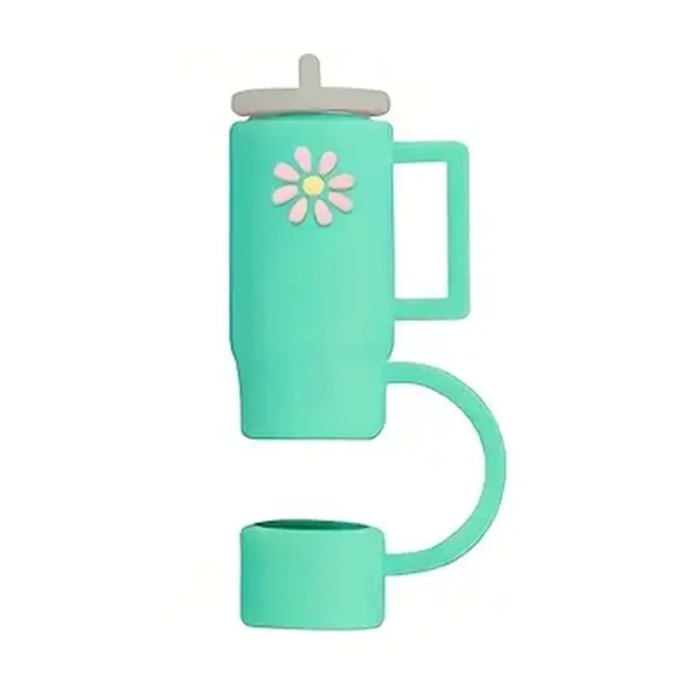 3D Cartoon Dust Cap for Milk Tea Straws and Bottles