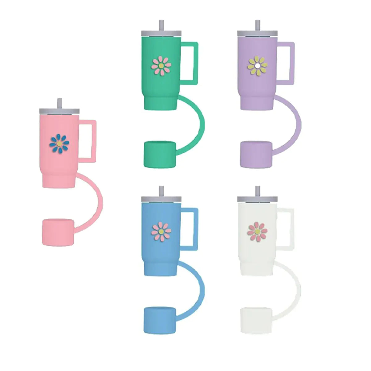 3D Cartoon Dust Cap for Milk Tea Straws and Bottles