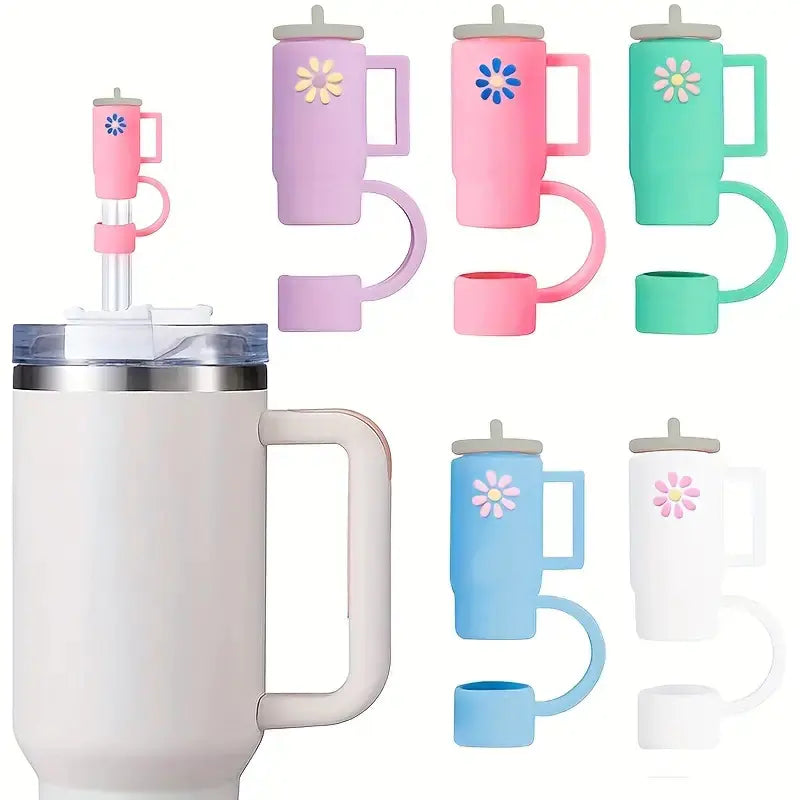 3D Cartoon Dust Cap for Milk Tea Straws and Bottles