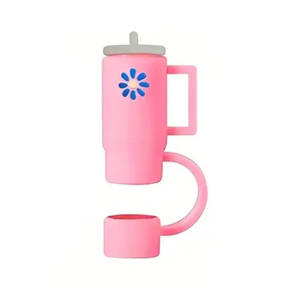 3D Cartoon Dust Cap for Milk Tea Straws and Bottles