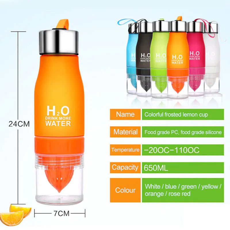 Sports Plastic Lemon Water Bottle